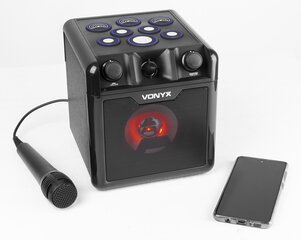 Караоке-набор Vonyx SBS50B-DRUM с пэдами ударных, черный цена и информация | Аудиоколонки | pigu.lt