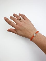 Плетеный браслет из оранжевой нити "Золотая бабочка" цена и информация | Женские браслеты | pigu.lt