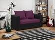 Sofa Bellezza Beta, juoda/violetinė цена и информация | Sofos | pigu.lt