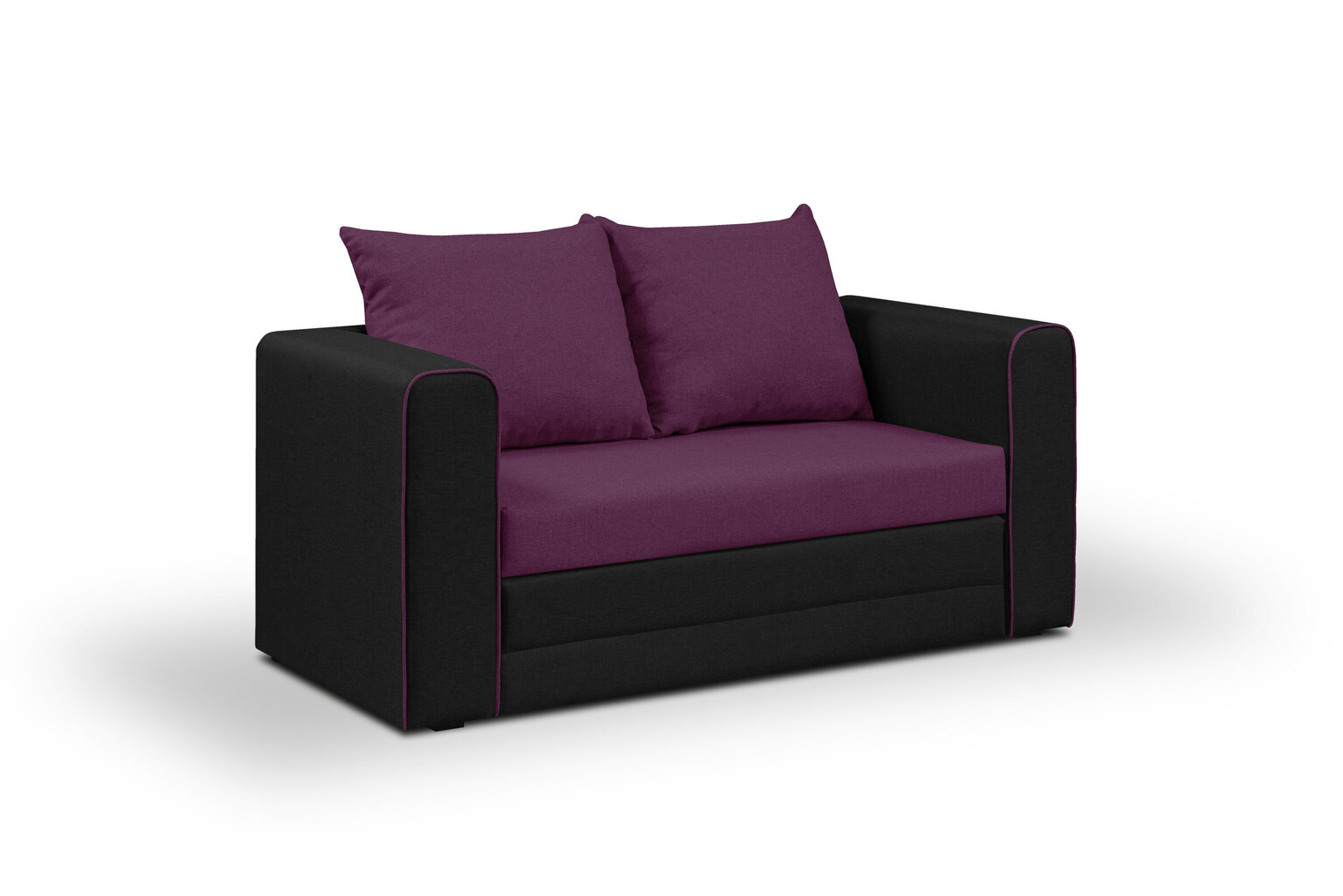 Sofa Bellezza Beta, juoda/violetinė цена и информация | Sofos | pigu.lt