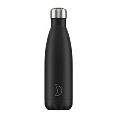 Termosas butelis Chilly's Bottle Monochrome Black, 500 ml kaina ir informacija | Termosai, termopuodeliai | pigu.lt