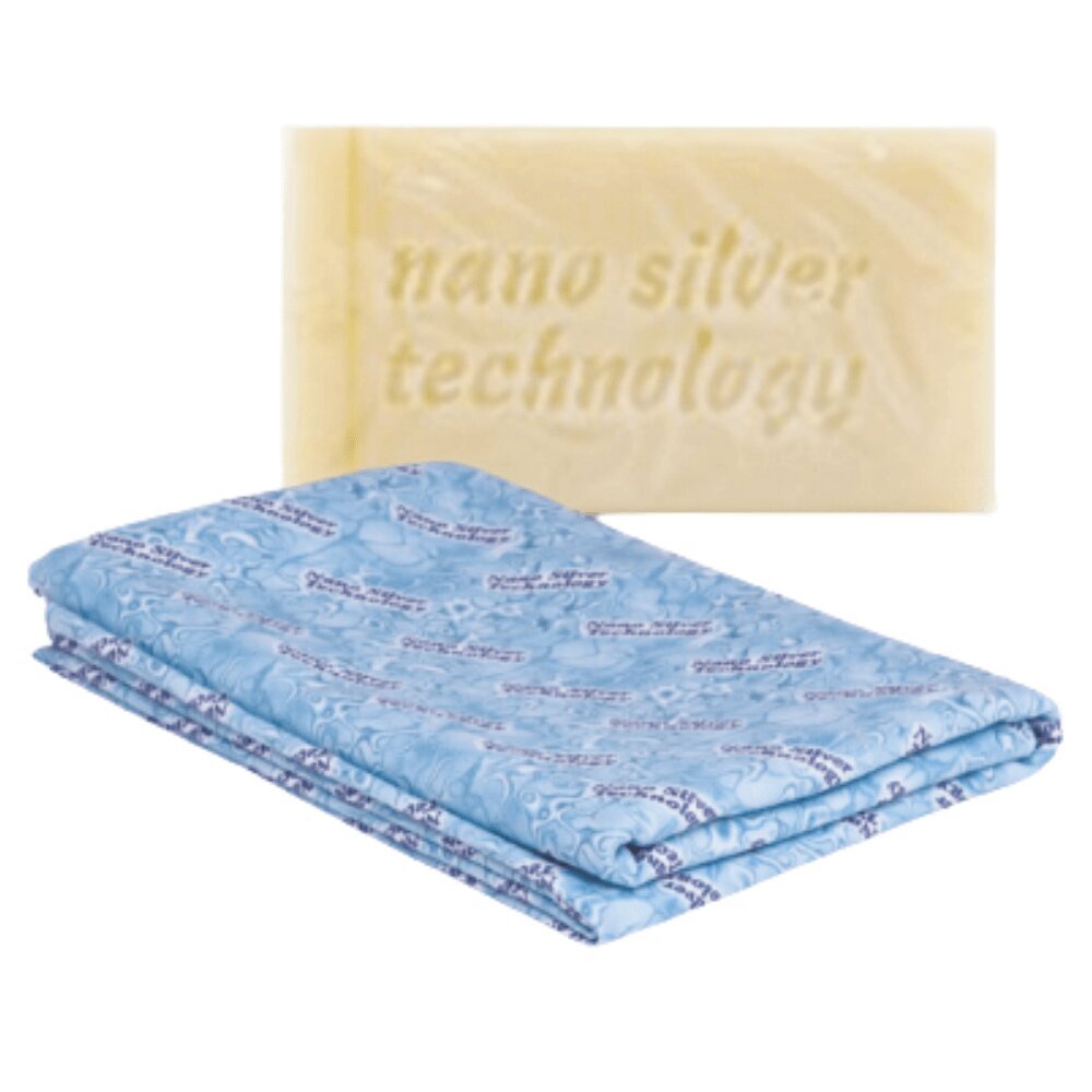 Raypath nano silver rinkinys su natūraliu muilu ir Sunbeam sausinimo šluoste – rankšluosčiu 70×80 cm цена и информация | Valymo reikmenys ir priedai | pigu.lt