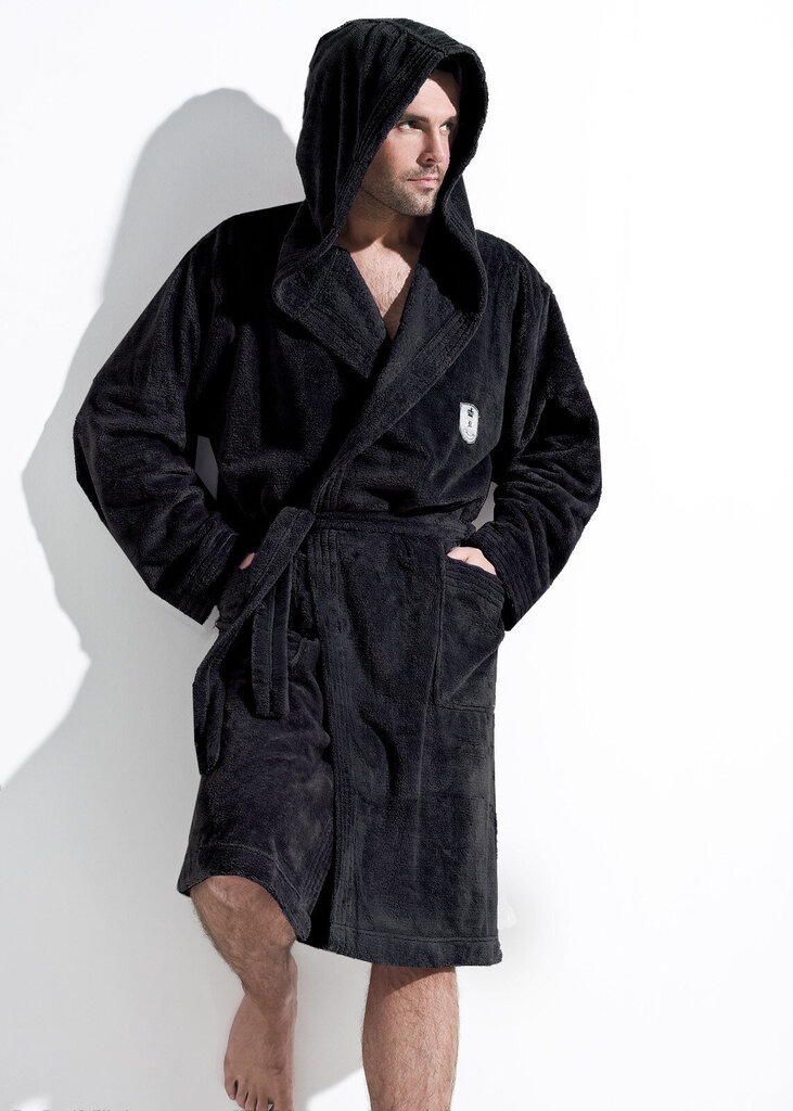 Chalatas vyriškas L&L su gobtuvu kaina ir informacija | Vyriški chalatai, pižamos | pigu.lt