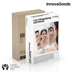 Padidinantis veidrodis InnovaGoods 4 IN 1 LED kaina ir informacija | Kosmetinės, veidrodėliai | pigu.lt