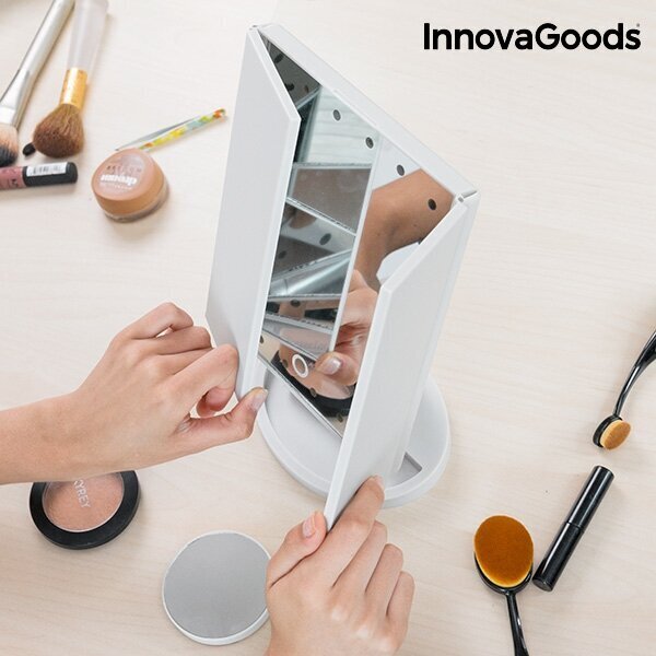 Padidinantis veidrodis InnovaGoods 4 IN 1 LED kaina ir informacija | Kosmetinės, veidrodėliai | pigu.lt