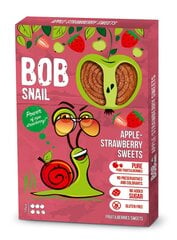 Natūralių vaisių ritinėliai Bob Snail, obuolių - braškių sk., 60 g цена и информация | Сладости | pigu.lt