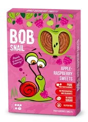 Natūralių vaisių ritinėliai Bob Snail, obuolių - aviečių sk., 60 g kaina ir informacija | Saldumynai | pigu.lt