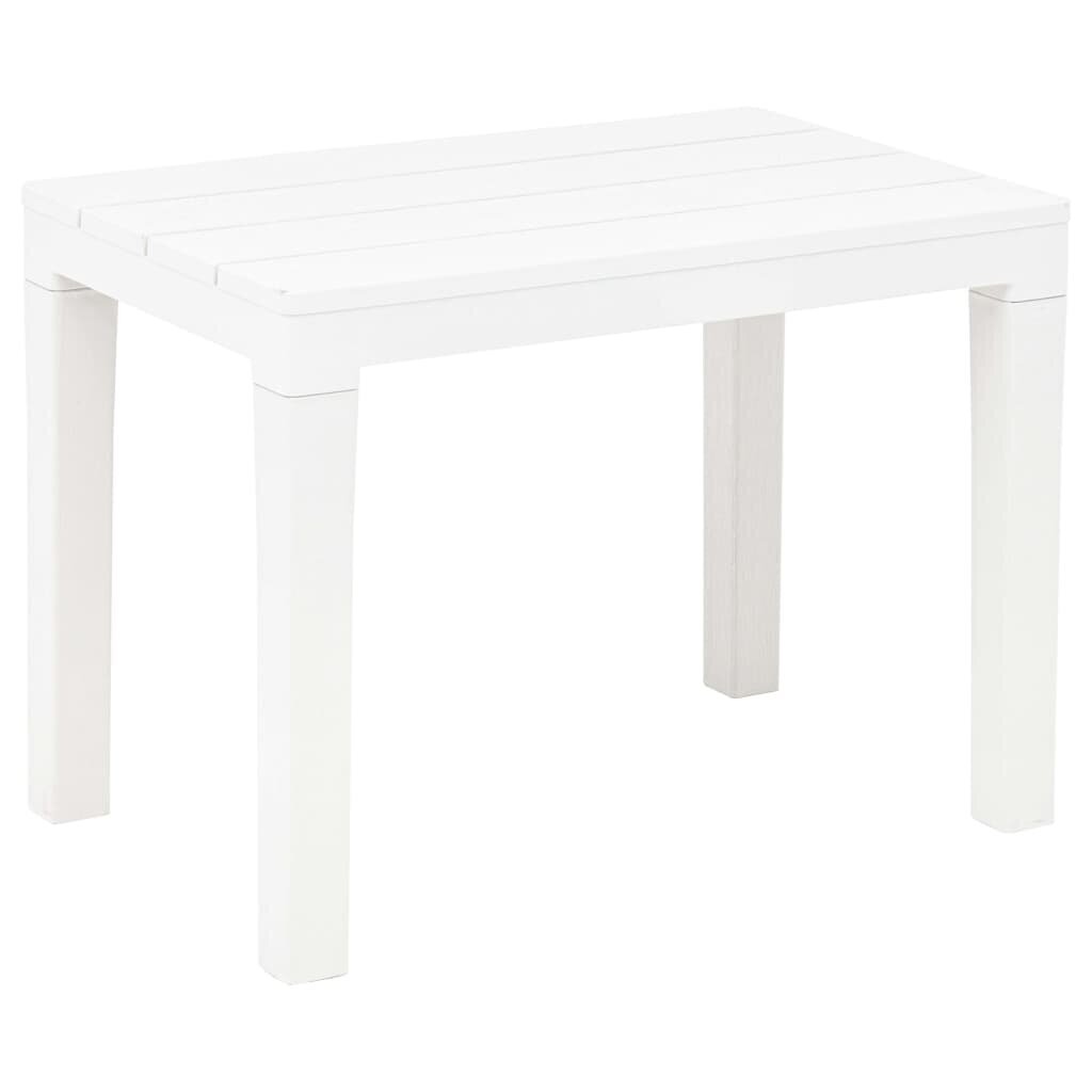 Sodo stalas su 2 suoliukais, baltos spalvos kaina ir informacija | Lauko baldų komplektai | pigu.lt