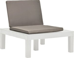 Садовое кресло с подушкой, белое цена и информация | Садовые стулья, кресла, пуфы | pigu.lt