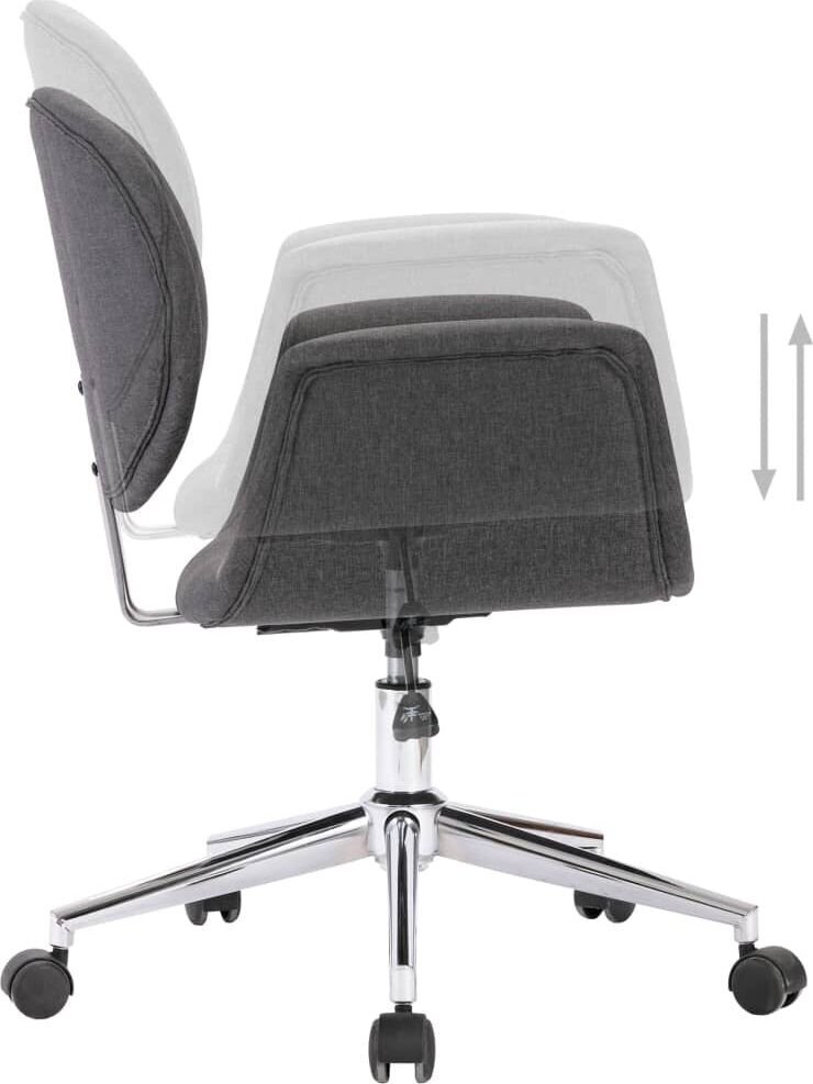 vidaXL Pasukamos valgomojo kėdės, 6vnt., pilkos spalvos, audinys kaina ir informacija | Virtuvės ir valgomojo kėdės | pigu.lt