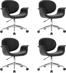Pasukamos valgomojo kėdės, 4vnt., juodos spalvos kaina ir informacija | Virtuvės ir valgomojo kėdės | pigu.lt