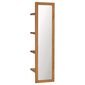 Sieninis veidrodis su lentynomis, 30x30x120cm, tikmedis цена и информация | Veidrodžiai | pigu.lt