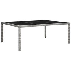 Lauko valgomojo stalas, 200x150x74 cm, pilkas kaina ir informacija | Lauko stalai, staliukai | pigu.lt