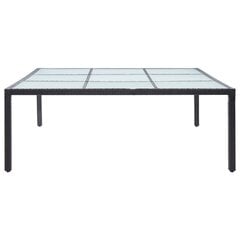 Sodo valgomojo stalas, juodas, 200x200x74cm kaina ir informacija | Lauko stalai, staliukai | pigu.lt