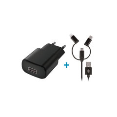 Forever wall charger USB 2A TC-01 black цена и информация | Зарядные устройства для телефонов | pigu.lt