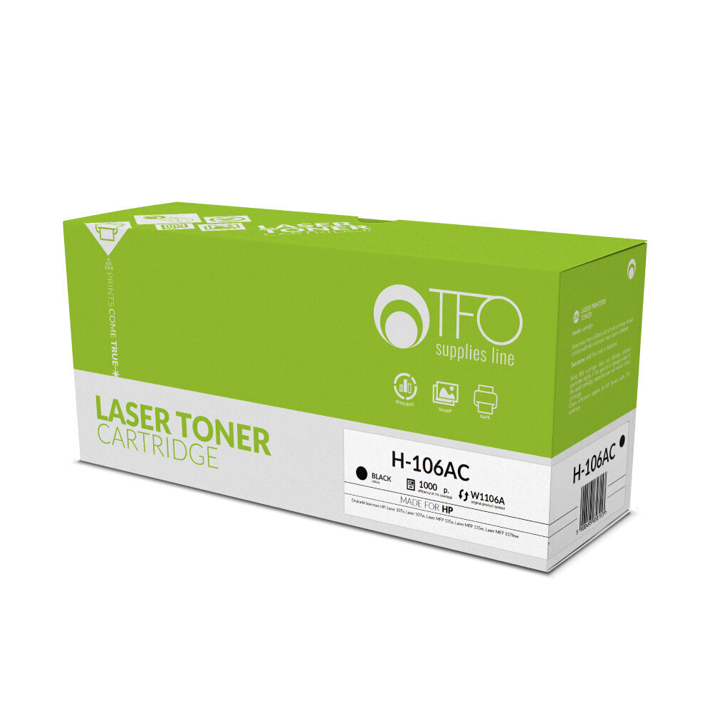 Toner H-106AC (W1106A) TFO 1k, juoda цена и информация | Kasetės lazeriniams spausdintuvams | pigu.lt
