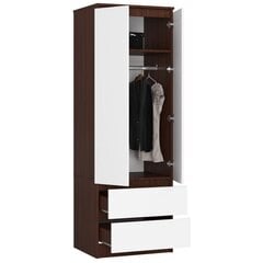 Шкаф NORE K60, темно-коричневый/белый цена и информация | Шкафы | pigu.lt