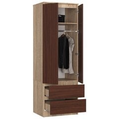 Шкаф NORE K60, дуб/темно-коричневый цена и информация | Шкафы | pigu.lt