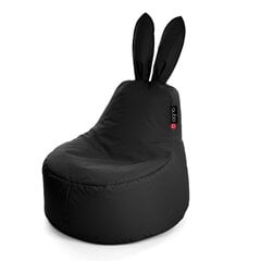 Vaikiškas sėdmaišis Qubo™ Baby Rabbit Pop Fit, gobelenas, juodas kaina ir informacija | Vaikiški sėdmaišiai, foteliai, pufai | pigu.lt