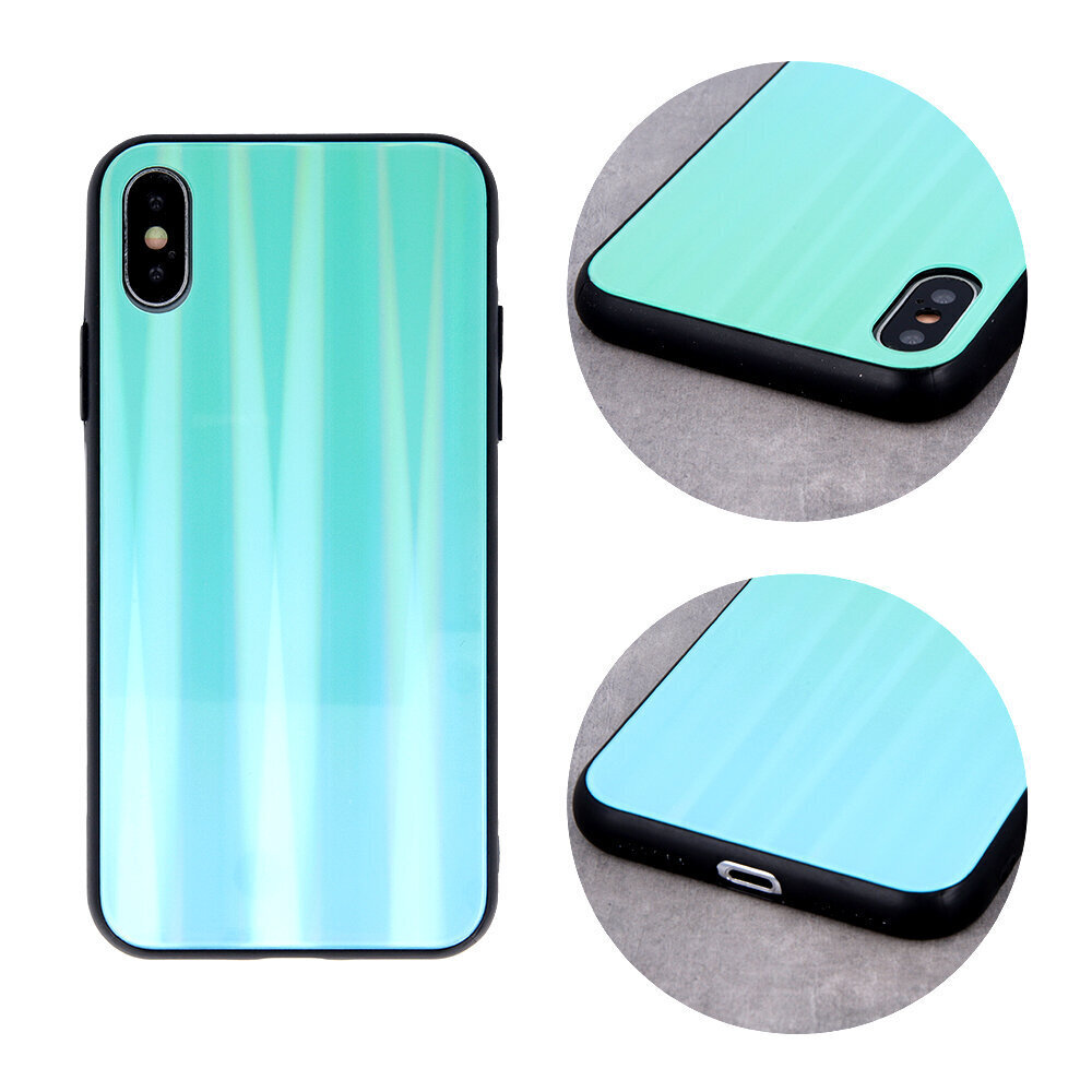Aurora Glass case, skirtas iPhone 12 Pro Max 6.7, žydras цена и информация | Telefono dėklai | pigu.lt