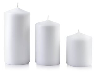 Žvakė Classic Candles White S, 10 cm kaina ir informacija | Žvakės, Žvakidės | pigu.lt