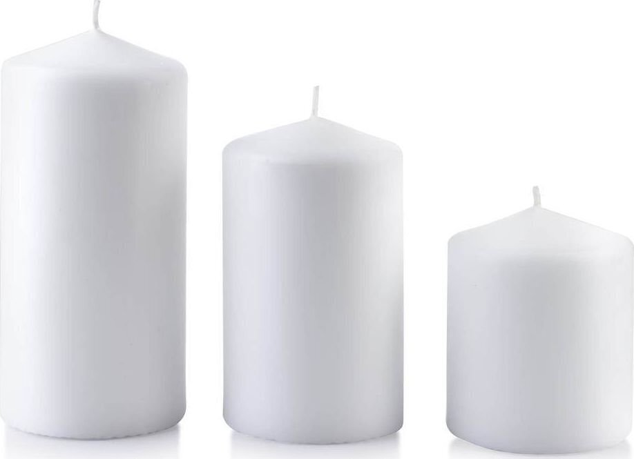 Žvakė Classic Candles White, 18 cm kaina ir informacija | Žvakės, Žvakidės | pigu.lt