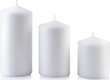 Žvakė Classic Candles White, 18 cm kaina ir informacija | Žvakės, Žvakidės | pigu.lt