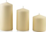 Žvakė Classic Candles Cream, 14 cm