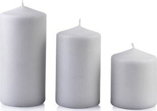 Žvakė Classic Candles Grey M, 14 cm kaina ir informacija | Žvakės, Žvakidės | pigu.lt