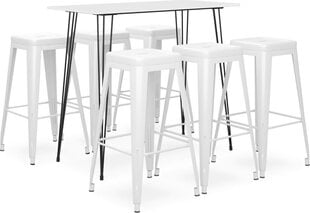 Набор мебели для бара vidaXL из 7 предметов, белый цена и информация | Комплекты мебели для столовой | pigu.lt