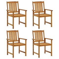 Уличные стулья, 4 шт., коричневые цена и информация | Садовые стулья, кресла, пуфы | pigu.lt