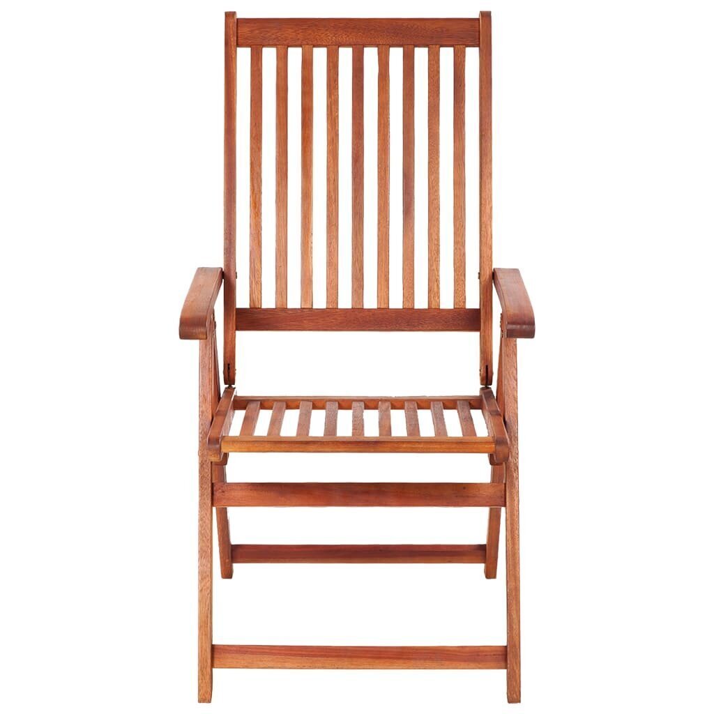 Sulankstomos lauko kėdės, 3 vnt., rudos kaina ir informacija | Lauko kėdės, foteliai, pufai | pigu.lt