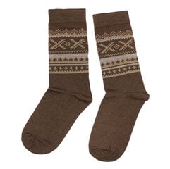 Носки женские шерстяные, коричневые цена и информация | Женские носки | pigu.lt