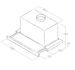 Elica ELITE 14 LUX WH/A/50 цена и информация | Вытяжки на кухню | pigu.lt
