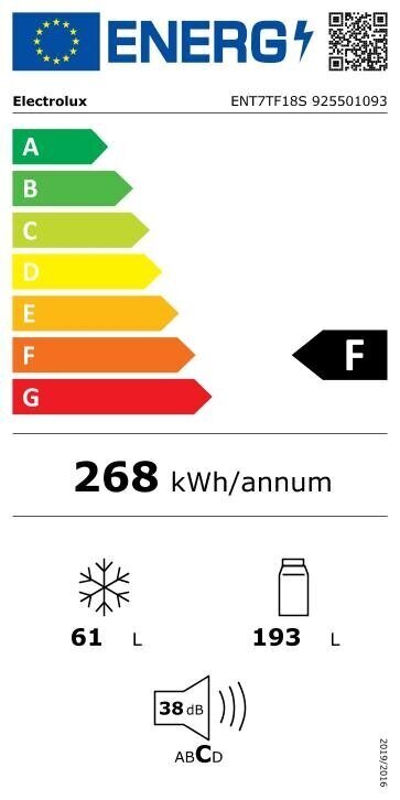 Electrolux ENT7TF18S kaina ir informacija | Šaldytuvai | pigu.lt