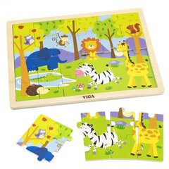 Деревянный пазл "Puzzle Safari", 24шт. цена и информация | Пазлы | pigu.lt