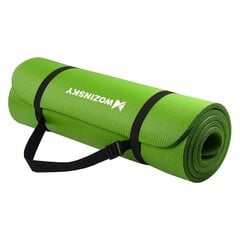 Гимнастический нескользящий коврик для тренировок, 181x63x1 см, зеленый (WNSP-GREE) цена и информация | Коврики для йоги, фитнеса | pigu.lt