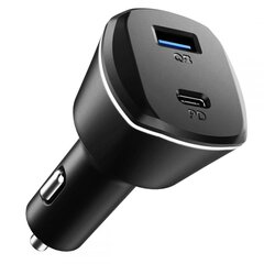 Зарядное устройство SPIGEN PC1800 POWERARC 2-PORT CAR CHARGER PD30W / QC.3.0, черное цена и информация | Зарядные устройства для телефонов | pigu.lt