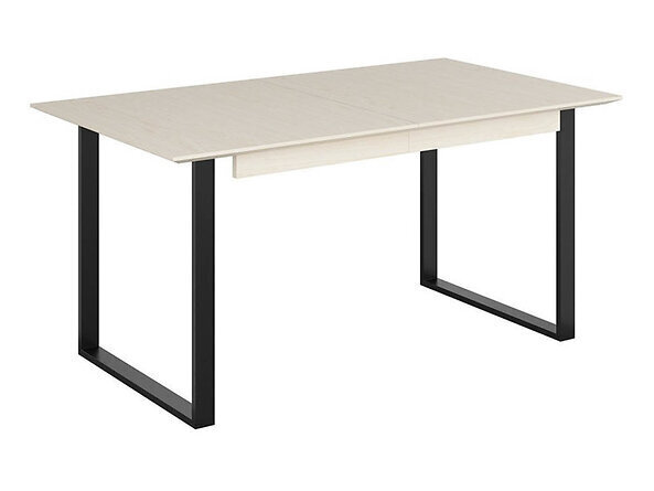 Išskleidžiamas stalas BRW Vario Fusion 160 NMPK, baltas/juodas kaina ir informacija | Virtuvės ir valgomojo stalai, staliukai | pigu.lt