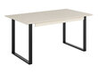 Išskleidžiamas stalas BRW Vario Fusion 160 NMPK, baltas/juodas цена и информация | Virtuvės ir valgomojo stalai, staliukai | pigu.lt