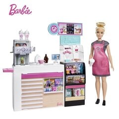 Игровой набор Barbie "Магазин-кафе" с куклой цена и информация | Игрушки для девочек | pigu.lt