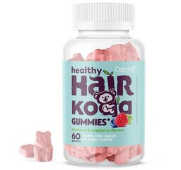 Ostrovit Koala Gummies plaukams, 60 vnt. kaina ir informacija | Vitaminai, maisto papildai, preparatai gerai savijautai | pigu.lt