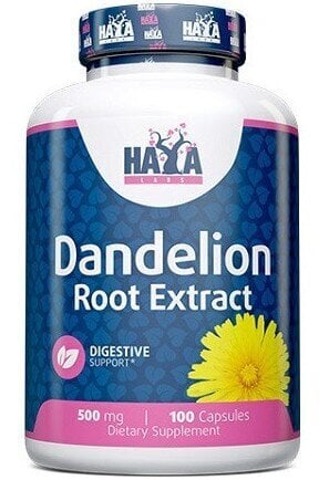 Maisto papildas Haya Labs Dandelion Root Extract kiaulpienių šaknų ekstraktas 100 vnt. kaina ir informacija | Vitaminai, maisto papildai, preparatai gerai savijautai | pigu.lt