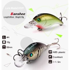 Воблер Banshee Crankbait Bass 60mm 10g VC01 Murky Perch, плавучий цена и информация | Воблеры, приманки, блесны | pigu.lt