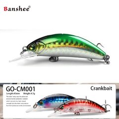 Vobleris Banshee Crankbait 45mm 4.7g GO-CM001, žalias/juodas kaina ir informacija | Vobleriai, masalai, blizgės | pigu.lt