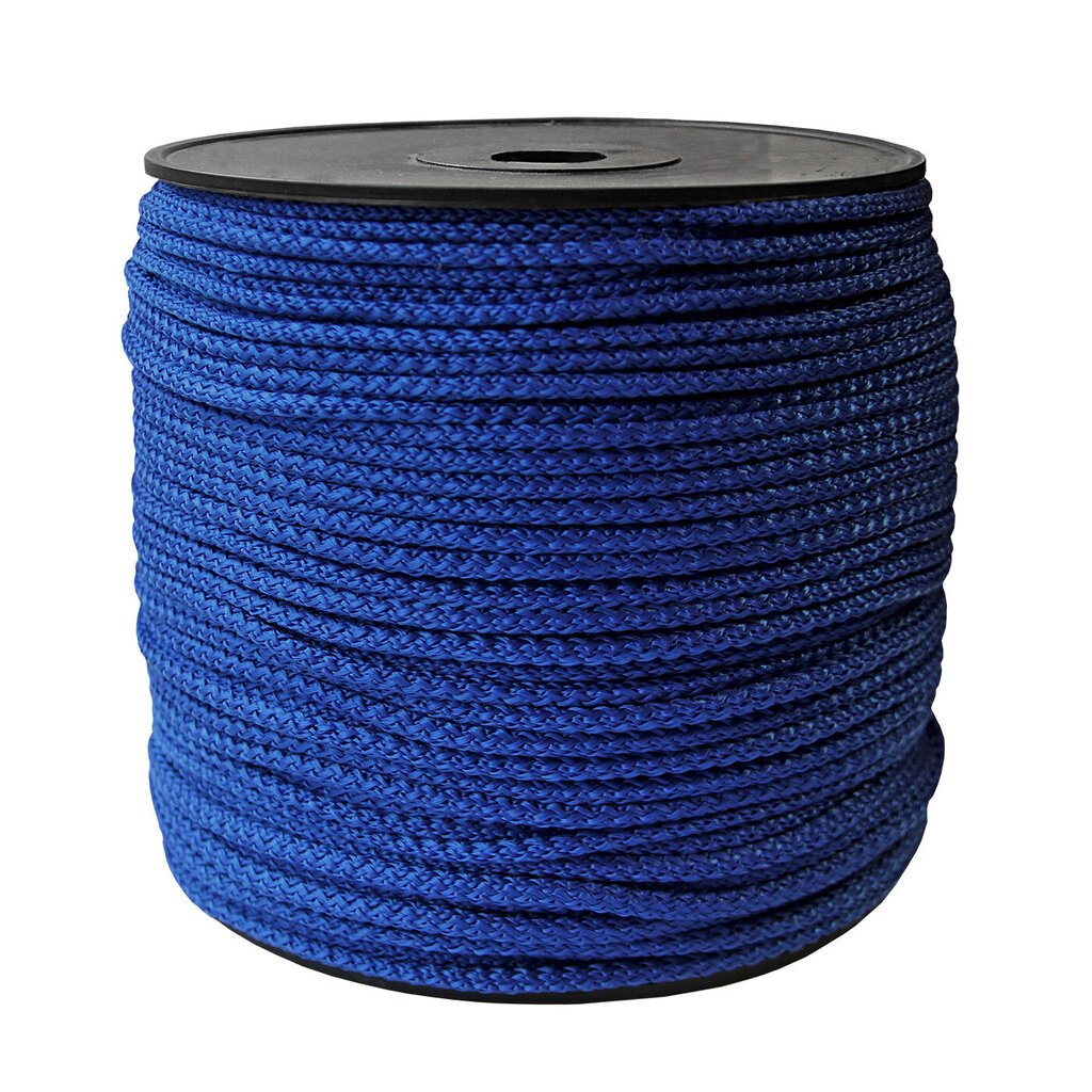 Virvė nėrimui 5.5 mm. spalva mėlyna blizgi(Nr. 91) 200 m. kaina ir informacija | Nėrimo priemonės | pigu.lt