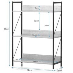 Полка Tukke 62x27,6x87 см, дуб цена и информация | Полки | pigu.lt