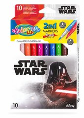 Dvipusiai flomasteriai, Colorino Disney Star Wars, 10 spalvų kaina ir informacija | Dvipusiai flomasteriai, Colorino Disney Star Wars, 10 spalvų | pigu.lt