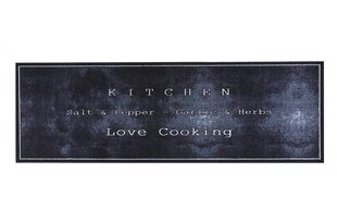 Кухонный ковер Cook & Wash Love Cooking Black цена и информация | Ковры | pigu.lt