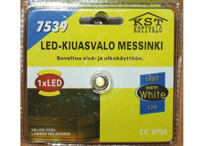 Pirties LED apšvietimas su papildoma lempa 1x0.2W, šiltai baltas kaina ir informacija | Įmontuojami šviestuvai, LED panelės | pigu.lt